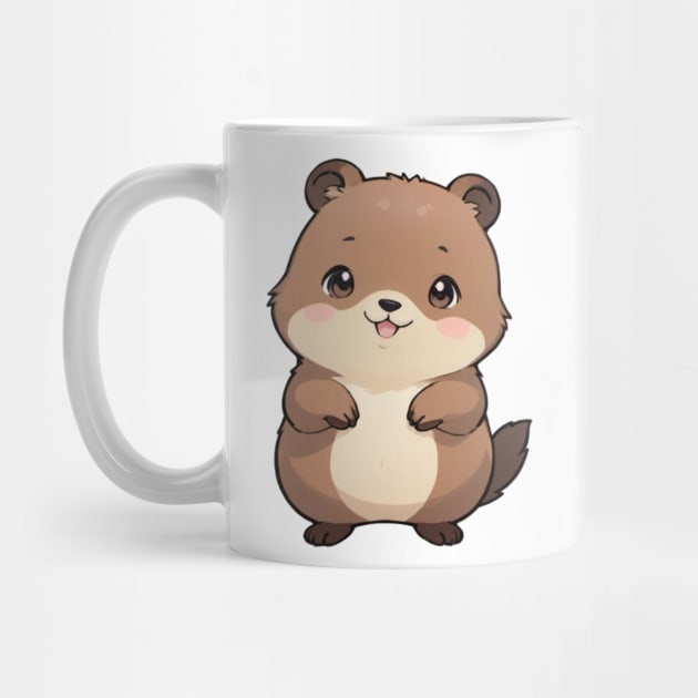 Kawaii Chibi Groundhog - PanfurWare LLC by panfurwarellc